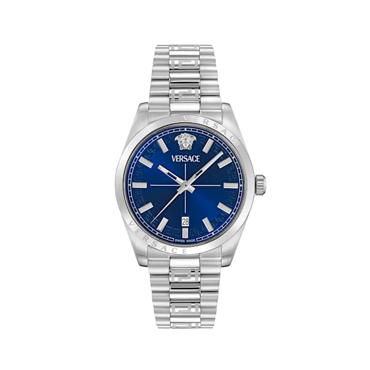 Versace Millenyium Blue Dial Stainless Steel Bracelet Watch