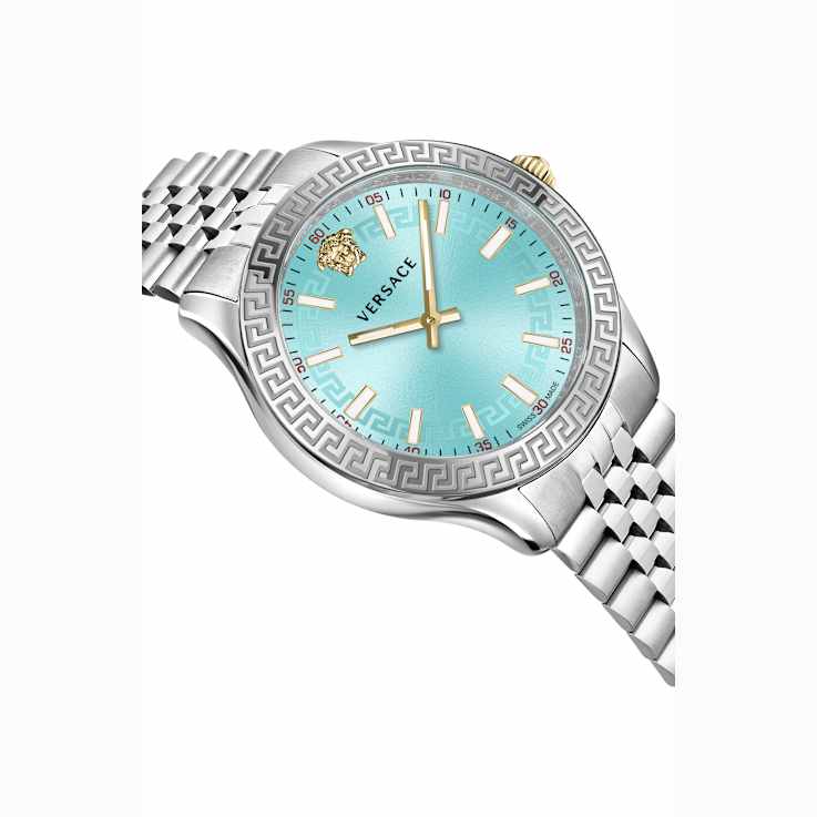 Versace Hellenyium 36mm Blue Sunray Dial Bracelet Watch