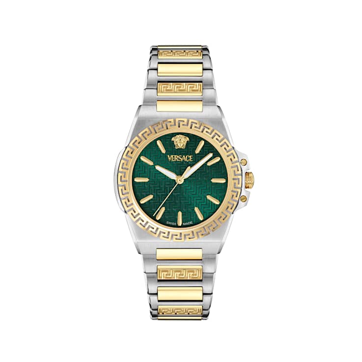 Greca Reaction Green Dial Two-tone Stainless Steel Bracelet Watch
