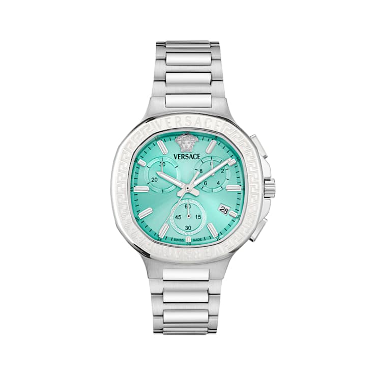 V-Chrono Square Blue Dial Stainless Steel Bracelet Watch