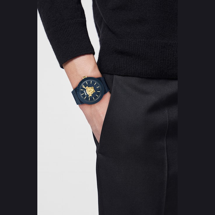 V-Pop Blue Dial Silicone Watch