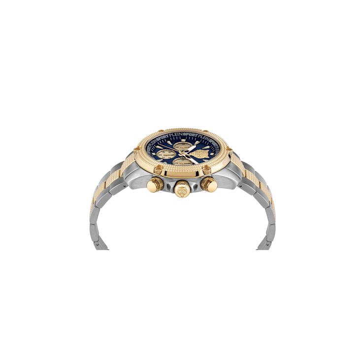 Hurricane Chronograph Blue Dial Two-tone Bracelet Watch