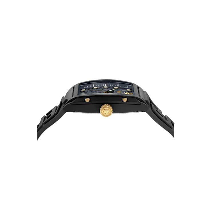 Versace Dominus Ecoceramic Black Dial Watch