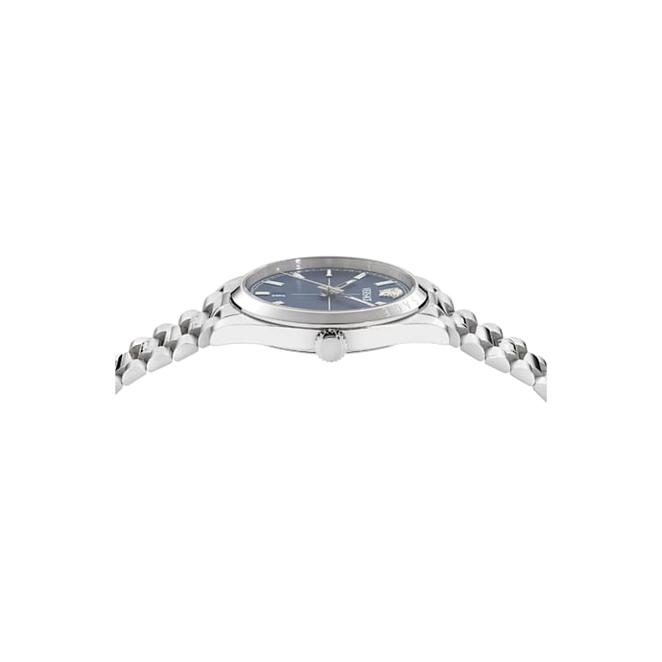 Versace Millenyium Blue Dial Stainless Steel Bracelet Watch