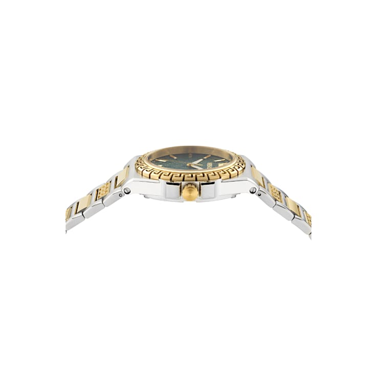 Greca Reaction Green Dial Two-tone Stainless Steel Bracelet Watch