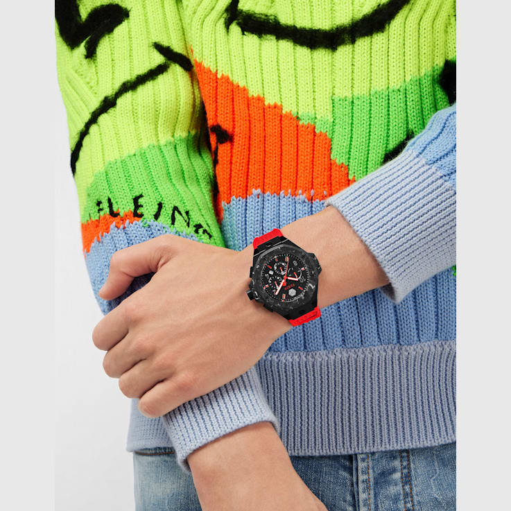 Plein Chrono Royal Silicone Strap Mens Watch