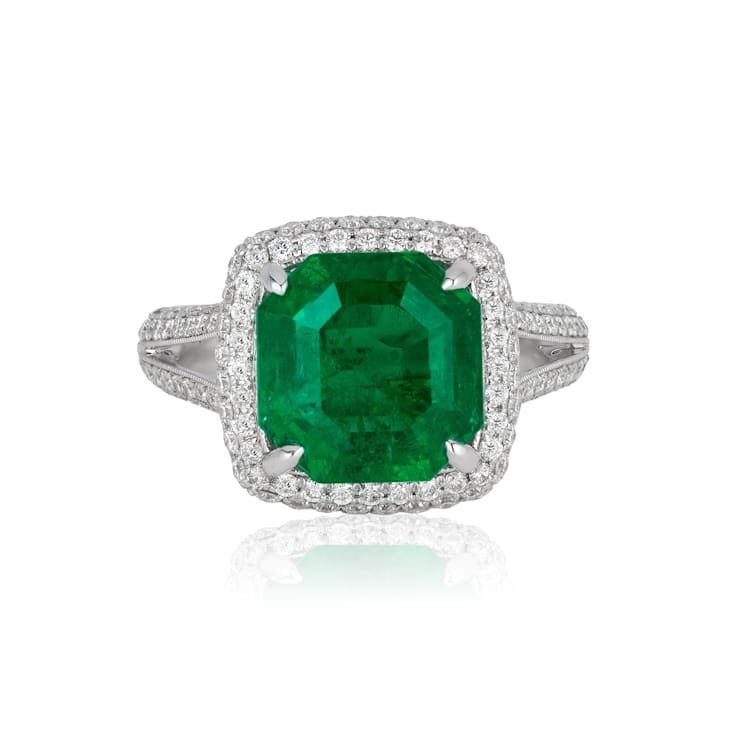 Andreoli Emerald And Diamond Ring