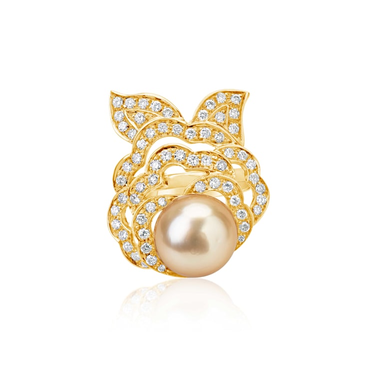 Andreoli South Sea Pearl And Diamond Ring