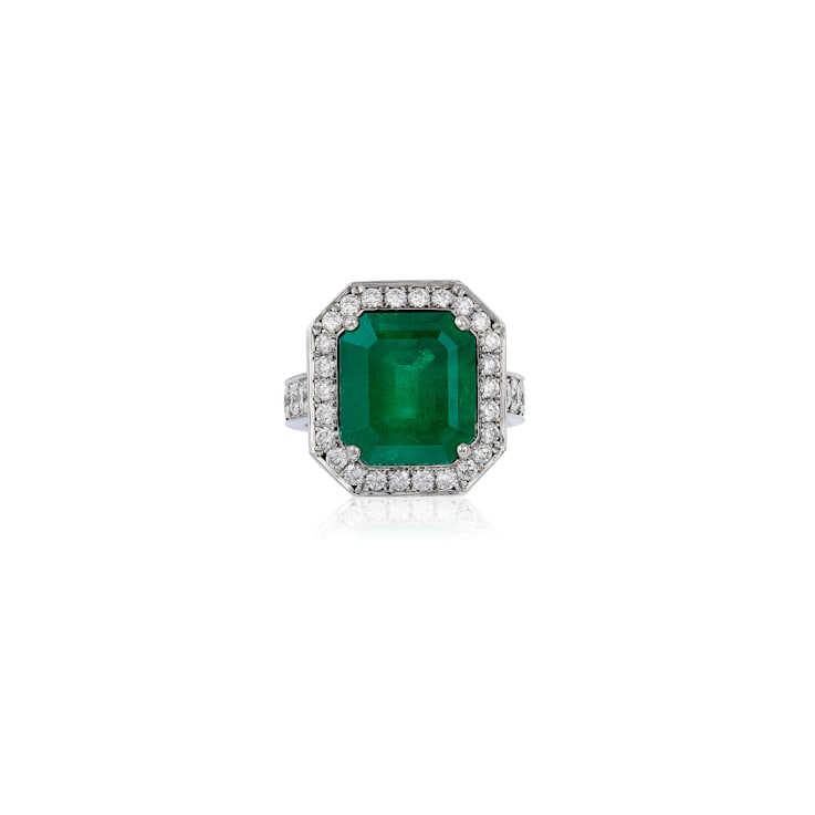 Andreoli Emerald And Diamond Ring
