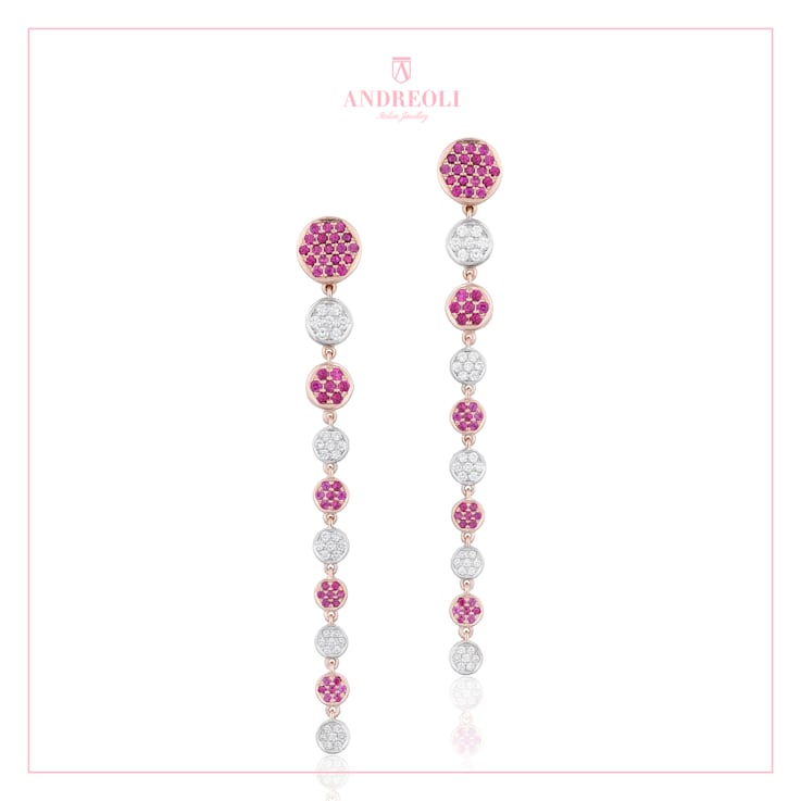Andreoli Ruby And Diamond Earrings