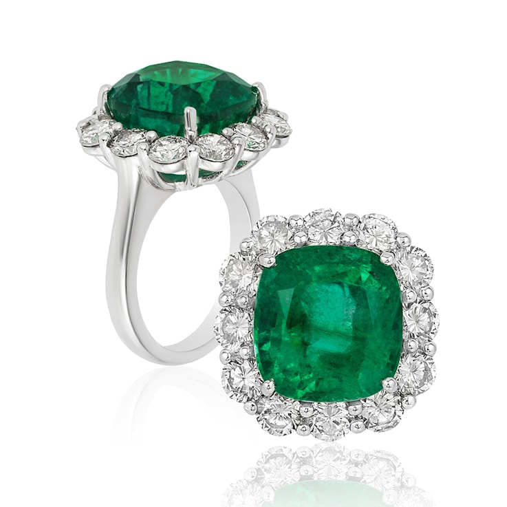 Andreoli Emerald And Diamond Ring