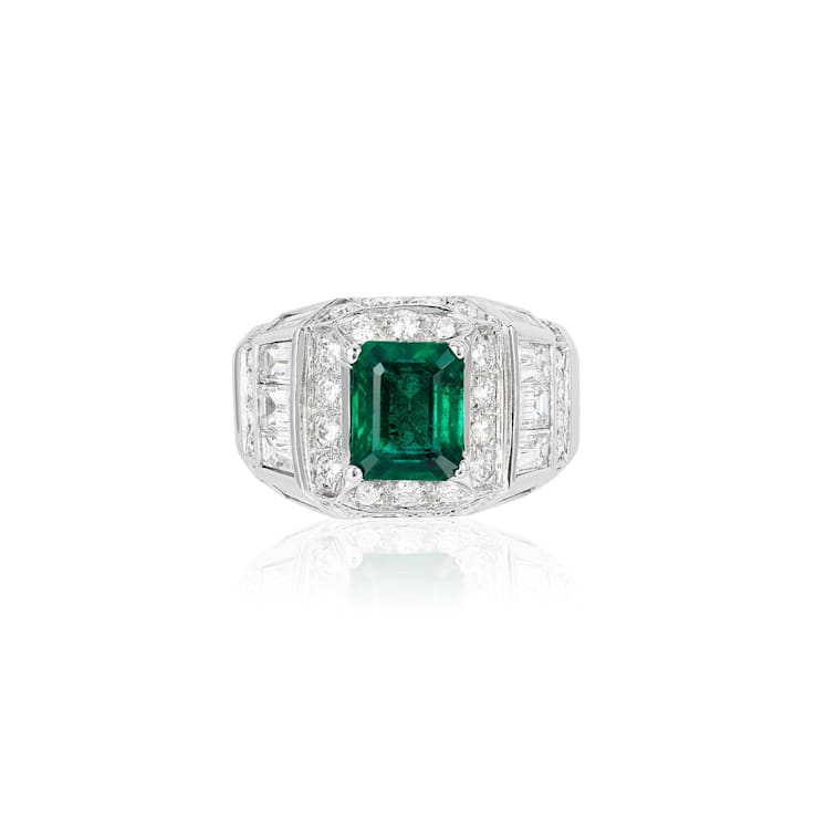 Andreoli Diamond And Emerald Ring