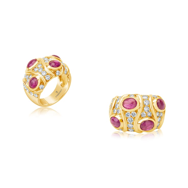 Andreoli Cabochon Ruby And Diamond Ring