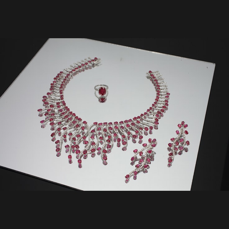 Andreoli Ruby And Diamond Necklace