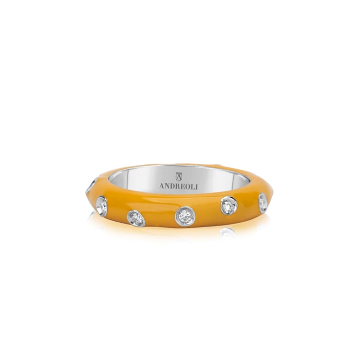 Andreoli Enamel Diamond Ring