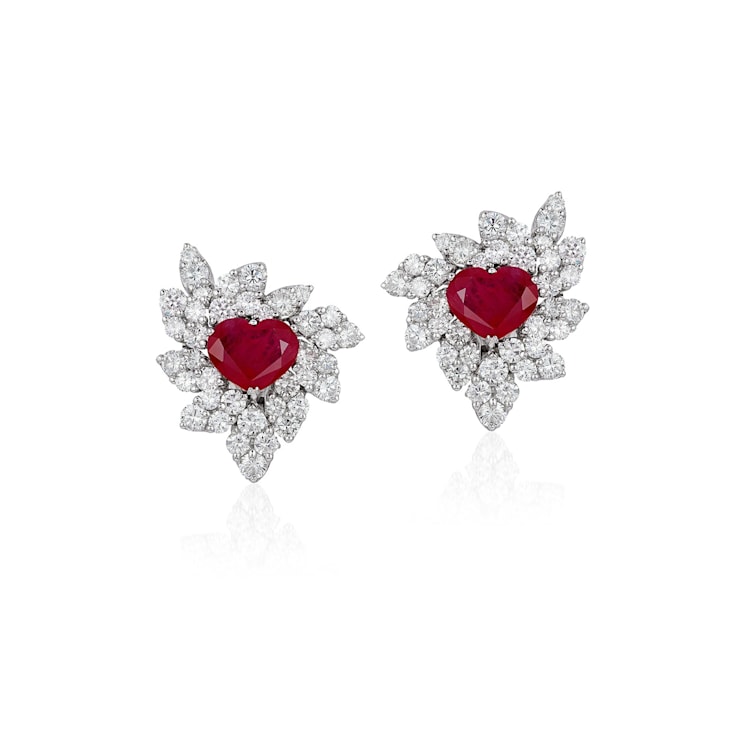 Andreoli Ruby And Diamond Earrings