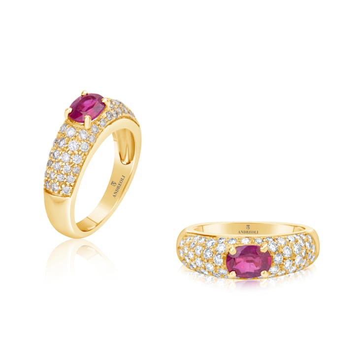 Andreoli Ruby And Diamond Ring