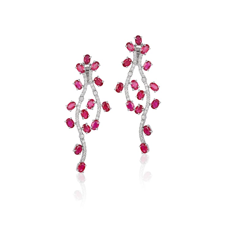 Andreoli Ruby And Diamond Earrings
