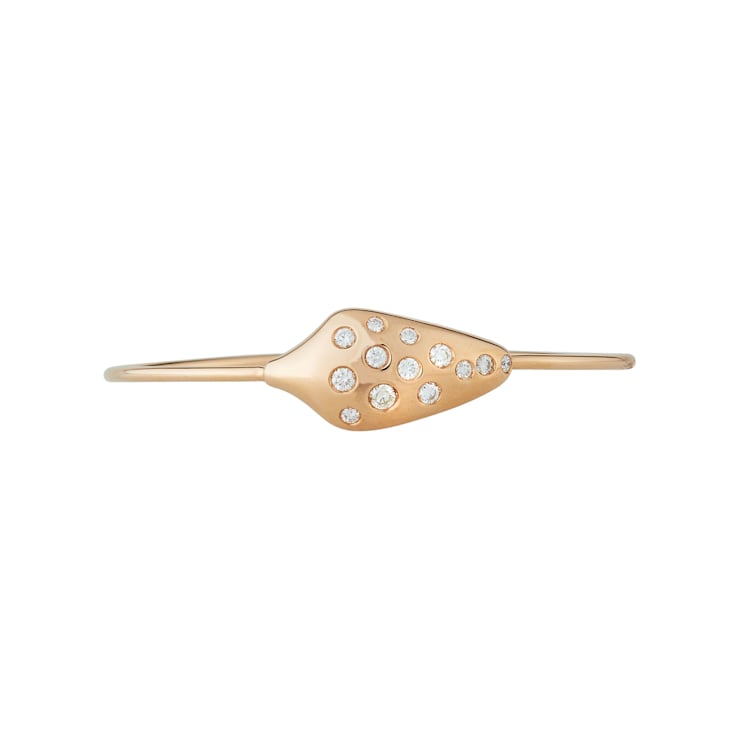 Andreoli Rose Gold And Diamond Snake Bangle