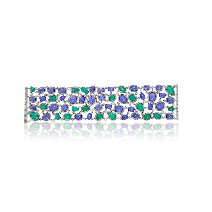 Andreoli Tanzanite And Emerald Bracelet