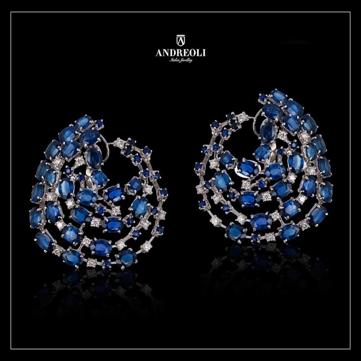 Andreoli Sapphire And Diamond Earrings