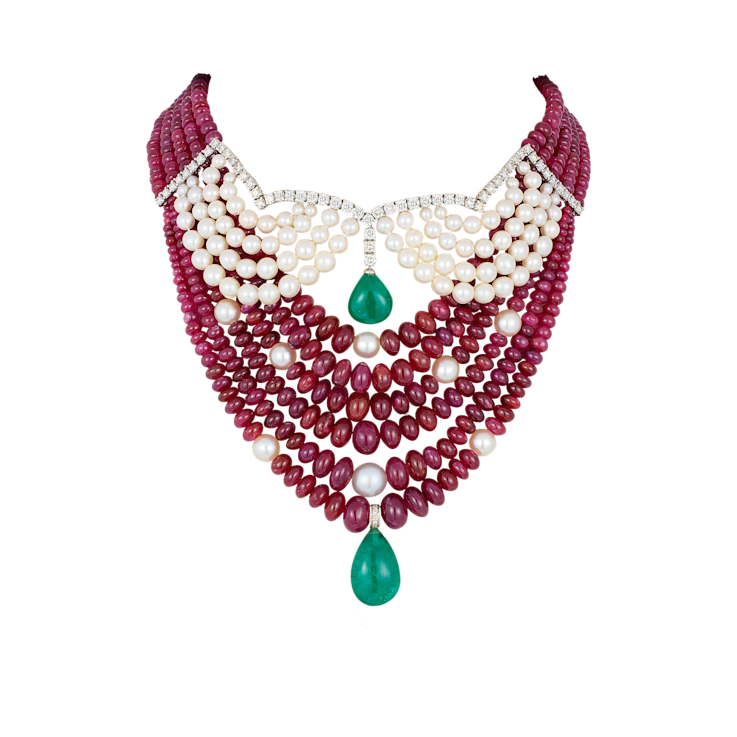 Pearl & Ruby Necklace