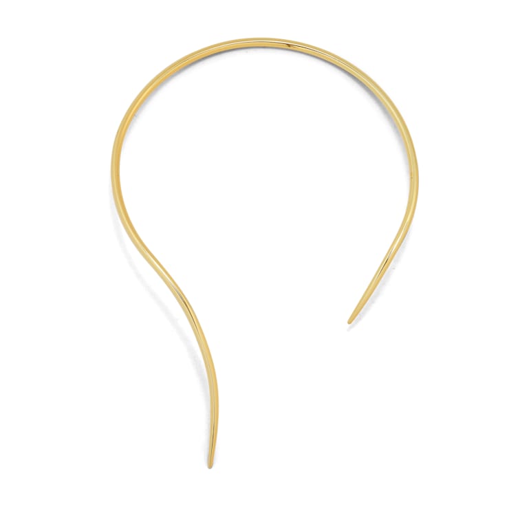 14k Yellow Gold Overlay on Brass Talon Wrap Collar