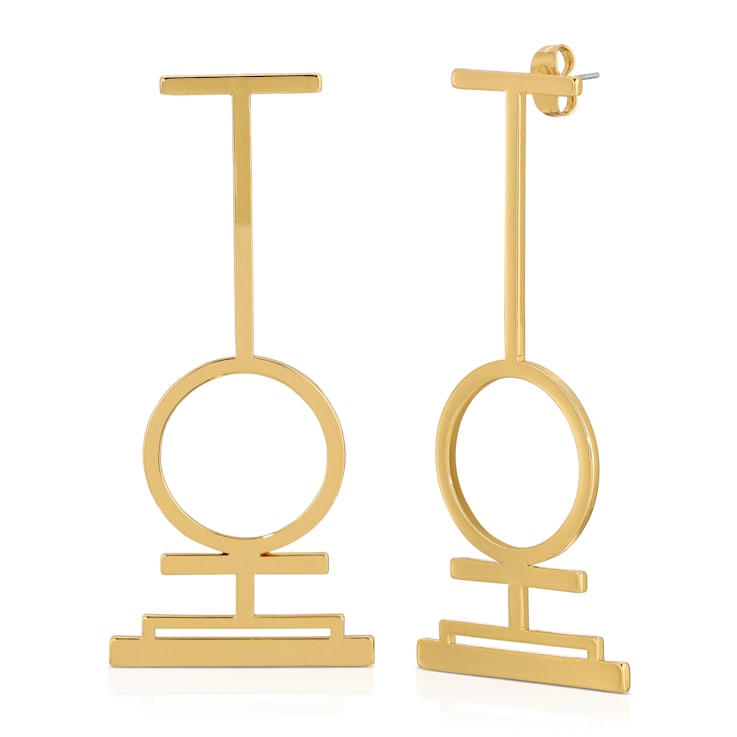 14k Yellow Gold Overlay on Brass Skye Drop Earrings