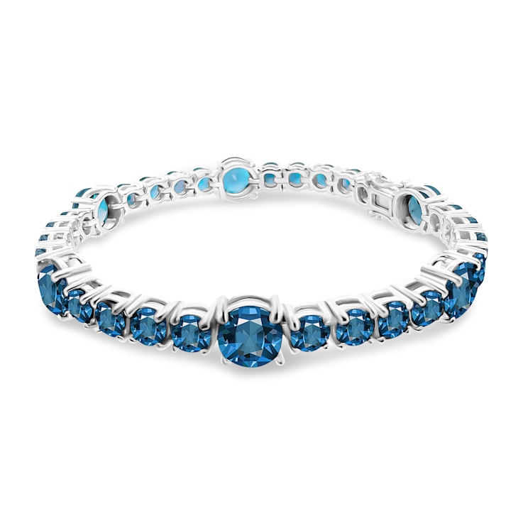 London blue topaz bracelet sterling silver online