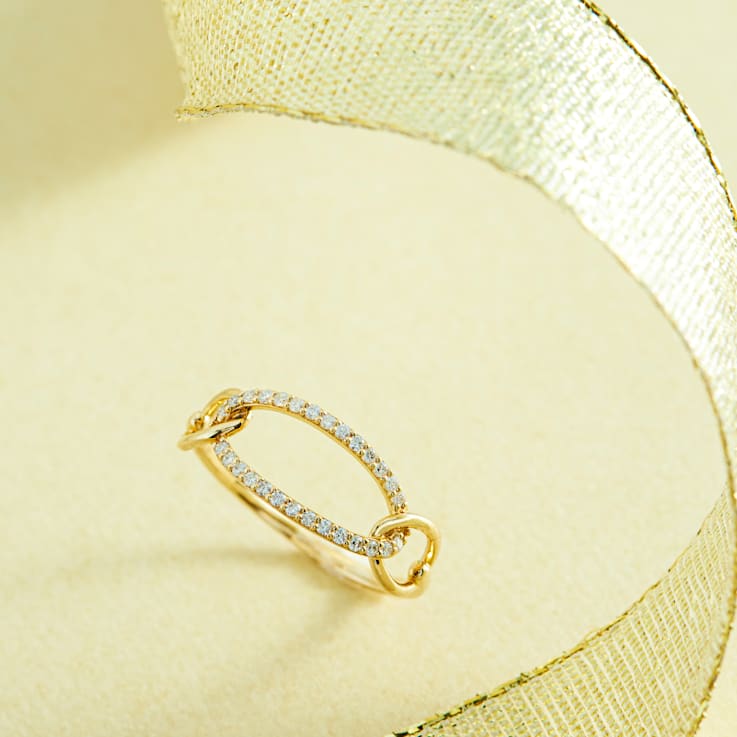 18K Yellow Gold Diamond Ring  .15ctw