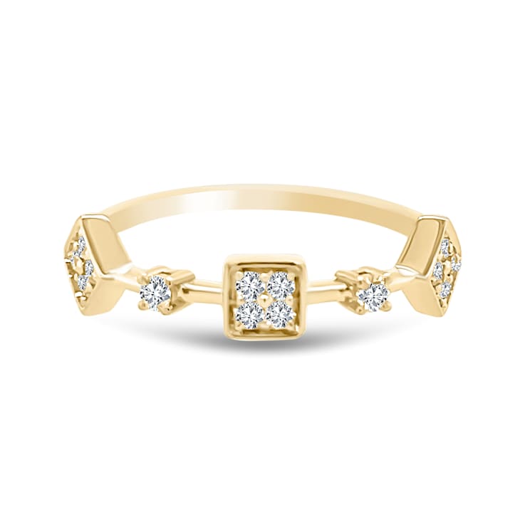 18K Yellow Gold Diamond Ring  .22ctw