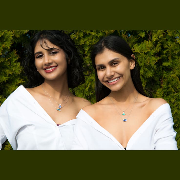 18K White Gold Moonstone and Diamond Pendant 5.83ctw