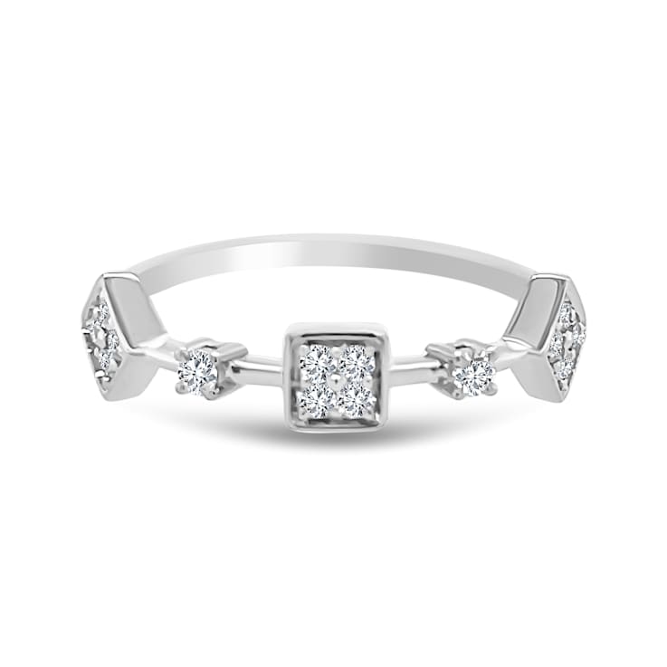 18K White Gold Diamond Ring  .22ctw