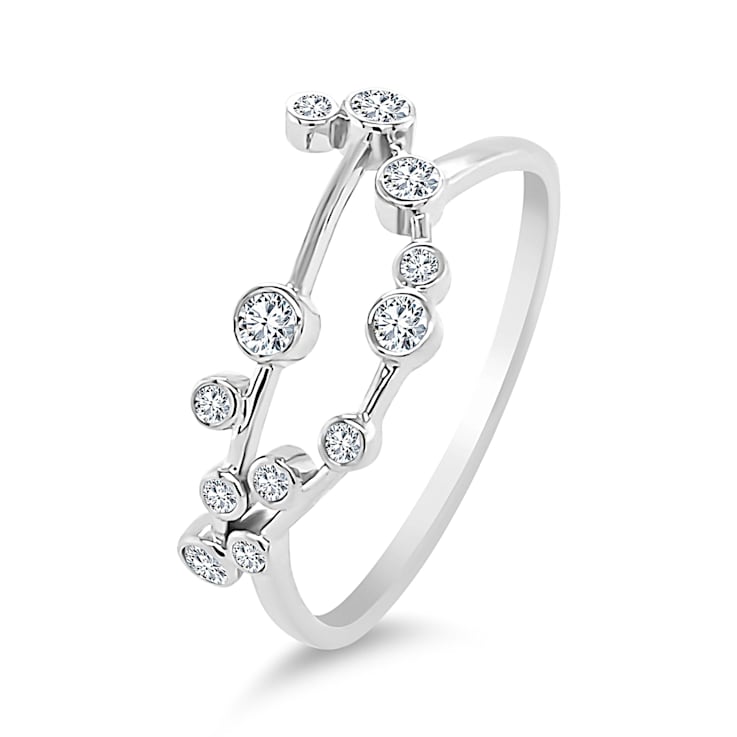 18K Gold Diamond Capricorn Zodiac Ring .14ctw