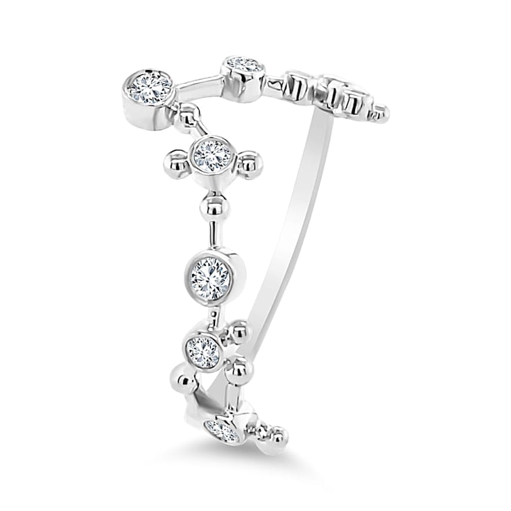 18K Gold Diamond Pisces Zodiac Constellation Ring .18ctw