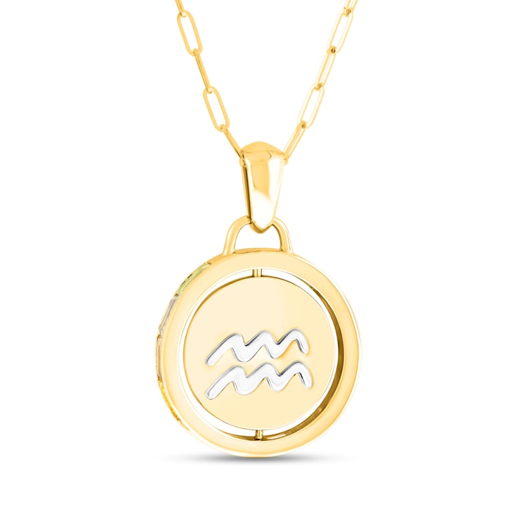 Dainty gold vermeil Aquarius Pendant Necklace – ioolajewelry