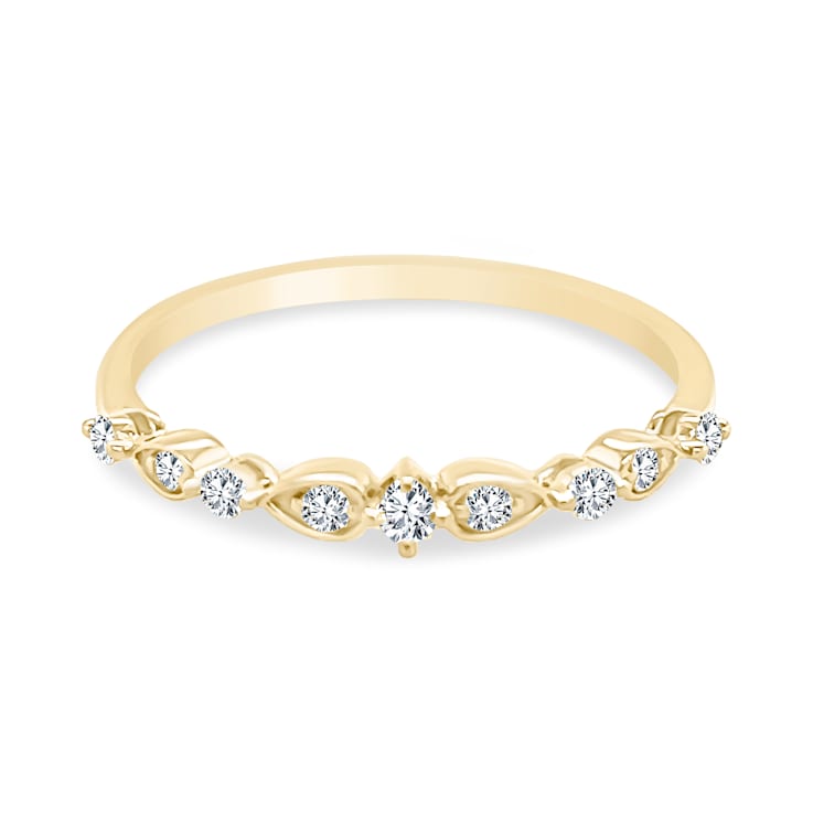 18K Yellow Gold Diamond Ring  .17ctw