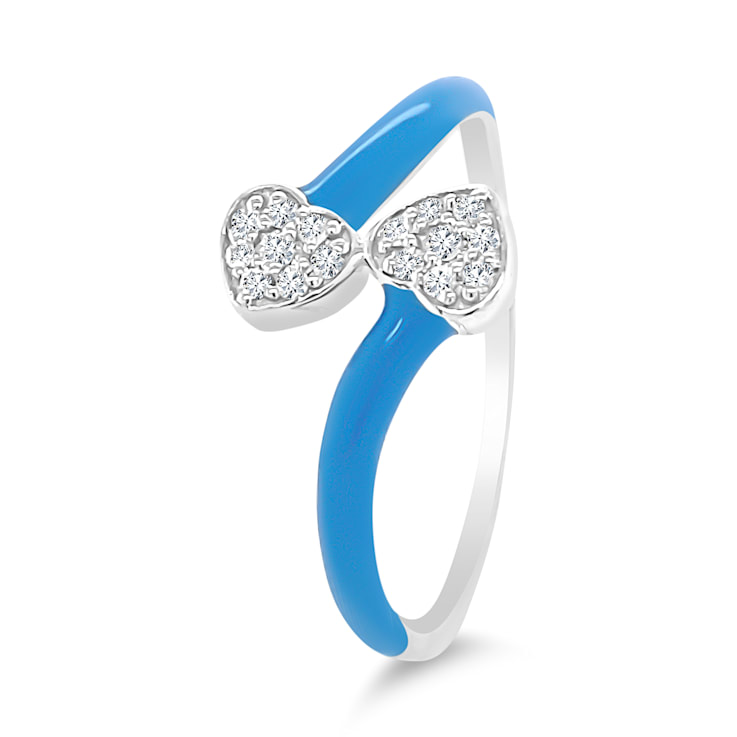 14K White Gold Diamond Bypass Ring 0.23ctw