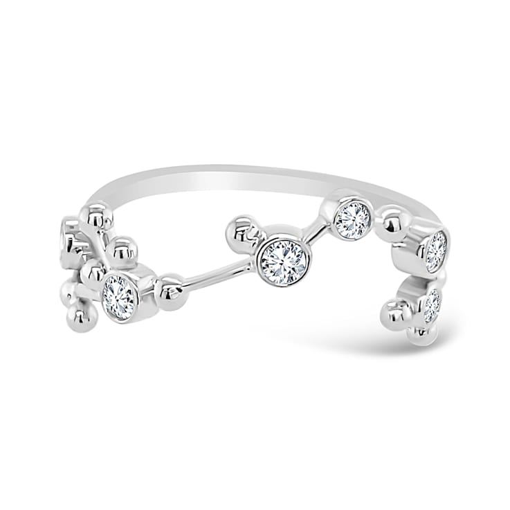 18K Gold Scorpio Zodiac Constellation Ring .19ctw