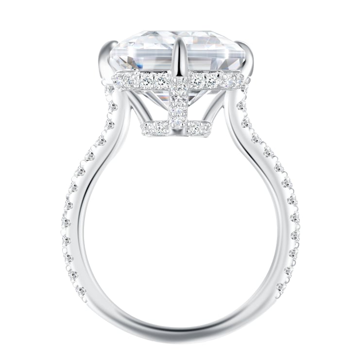 アクセサリー 123 23.14 cttw Emerald-Cut Cubic Zirconia Solitaire Engagement