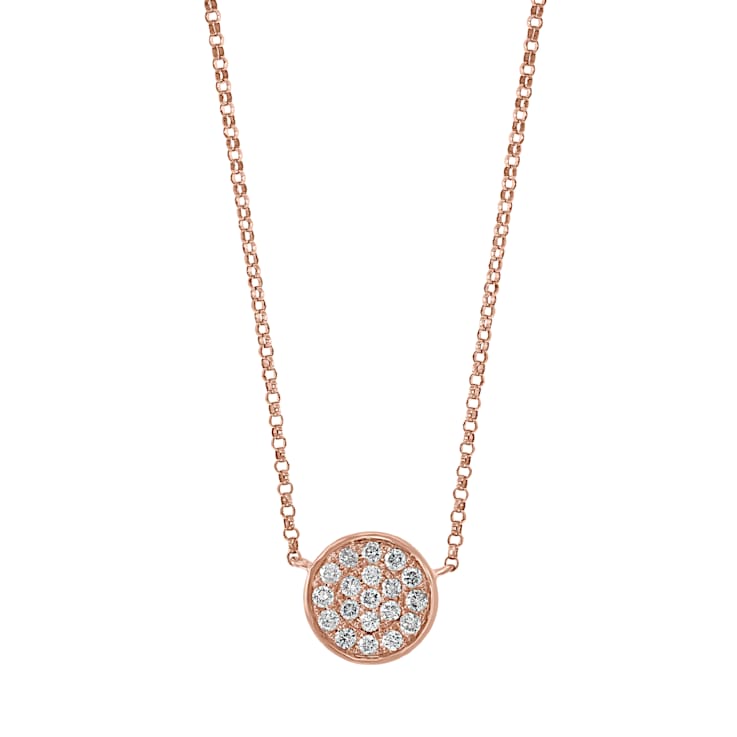 Diamond Necklace in 14k Rose Gold  