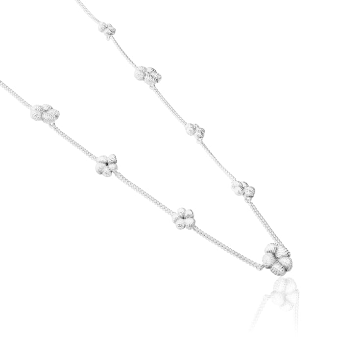 Bordados Flowers Sterling Silver Necklace