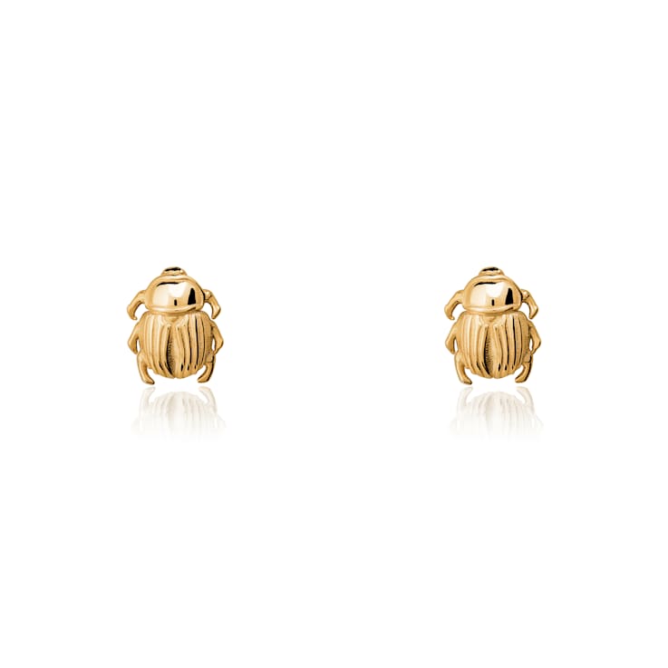 Gold beetle deals earrings