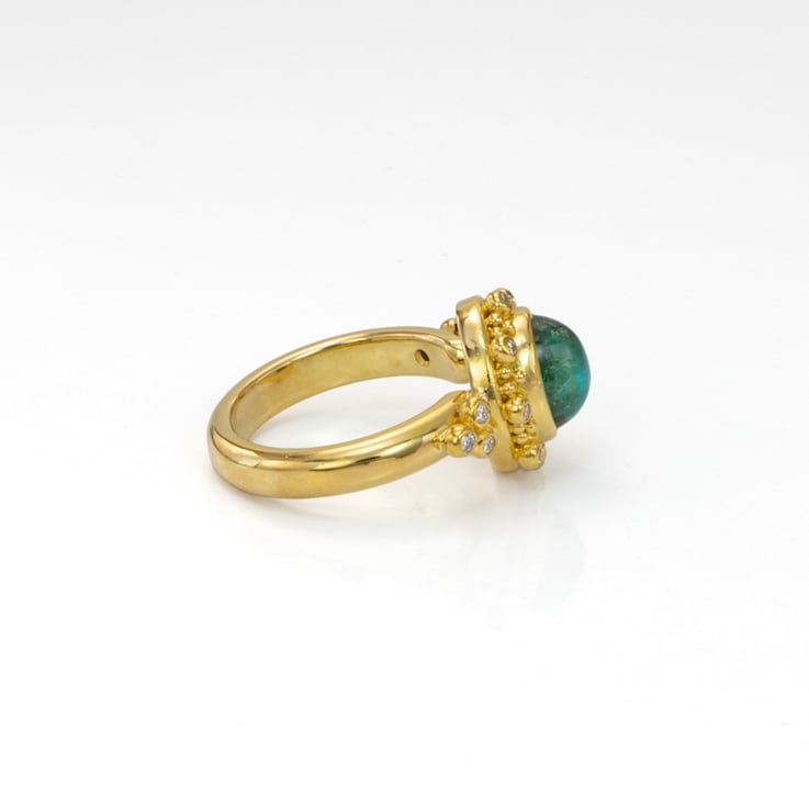 Classic Collection Ring in 22kt & 18kt gold set with Tourmaline and Diamonds