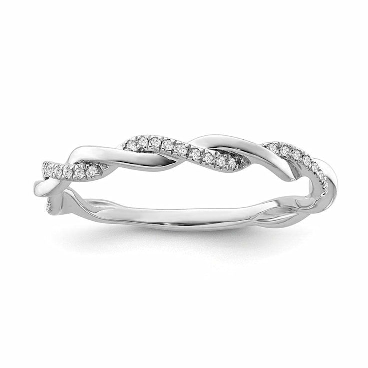 Diamond Twist Band in Sterling Silver
