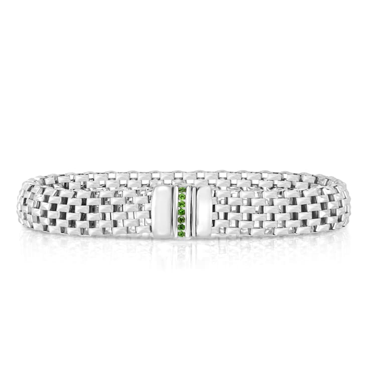Nouva Popcorn Gemstone Link Bracelet in Sterling Silver