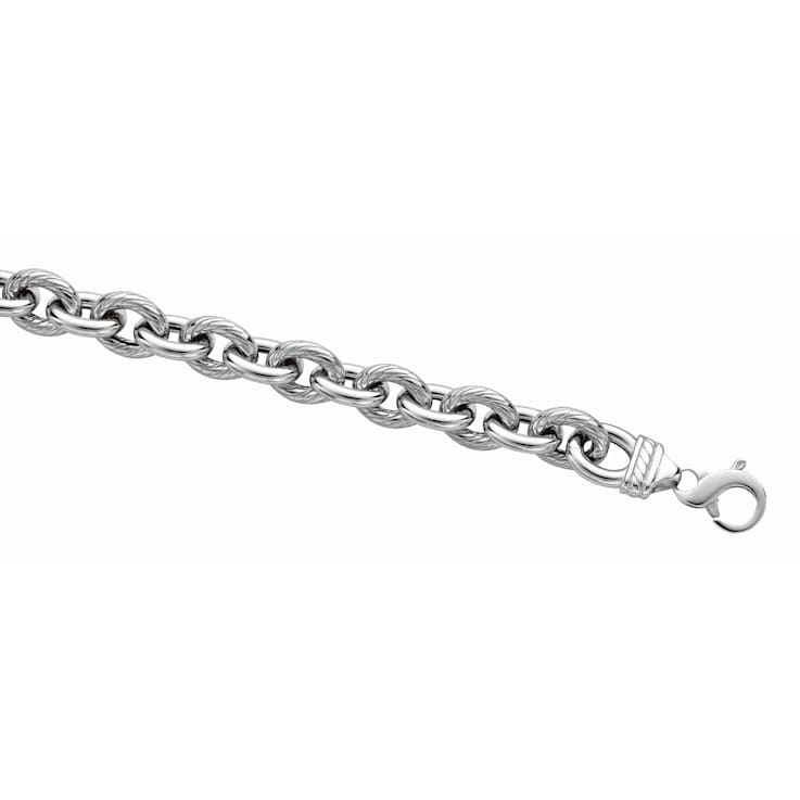 Sterling Silver Italian Cable Link Bracelet