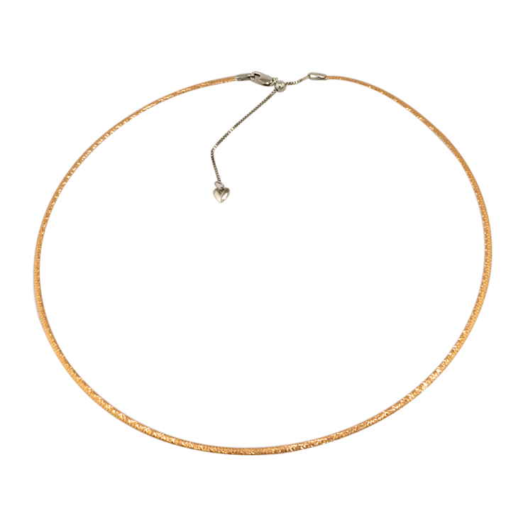 BELLARRI 14kt Rose Gold Reversible to White Gold, Omega Chain by BELLARRI.