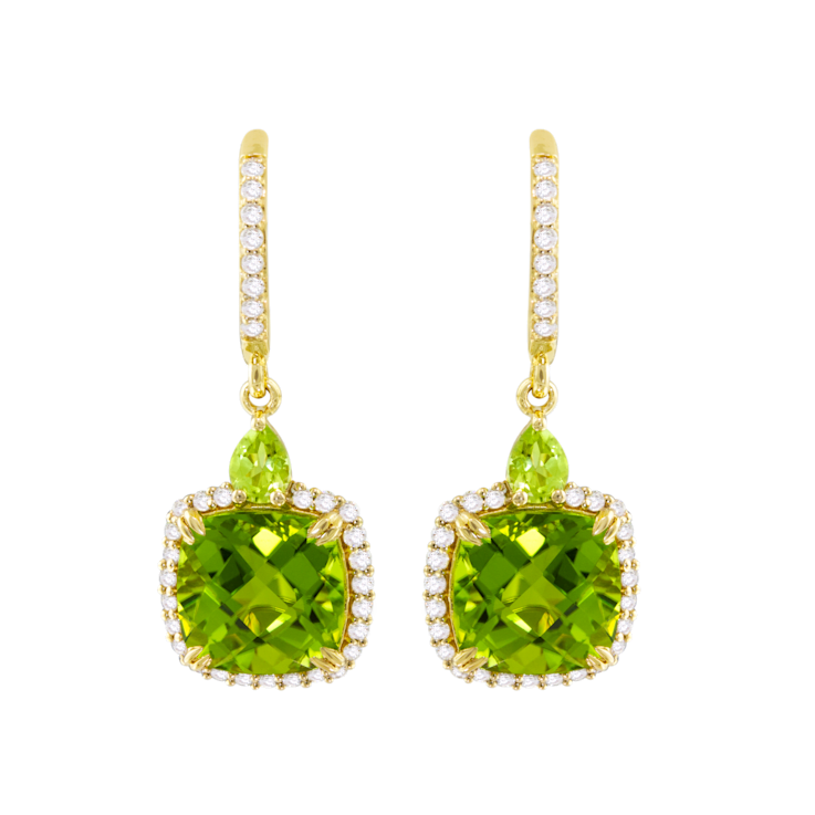 BELLARRI 14kt Yellow Gold Peridot Earrings from the Forever Young
Collection by BELLARRI