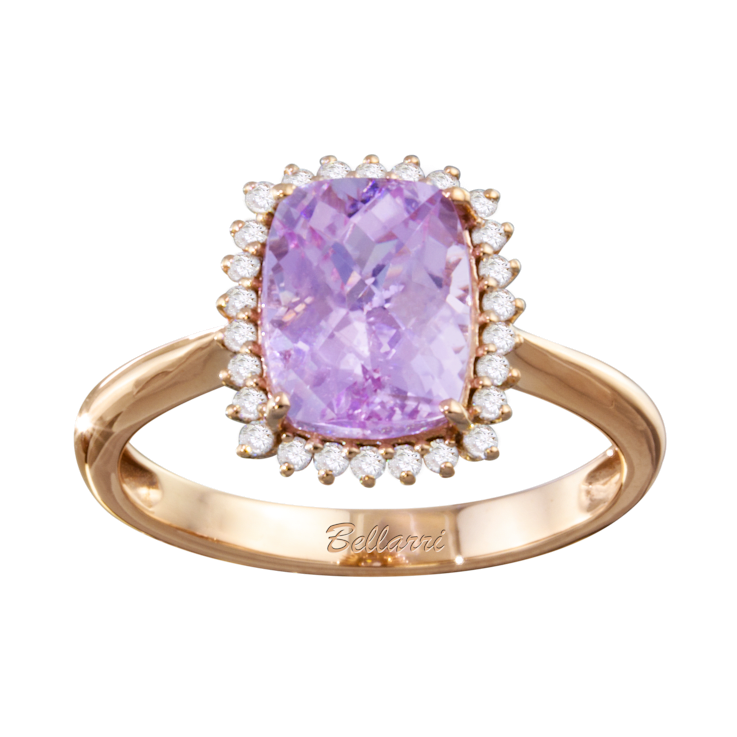 BELLARRI 14kt Rose Gold Kunzite Ring from the Forever Young Collection.